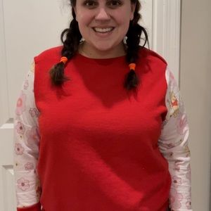 Upcycled sweatshirt with Winnie the Pooh sleeves